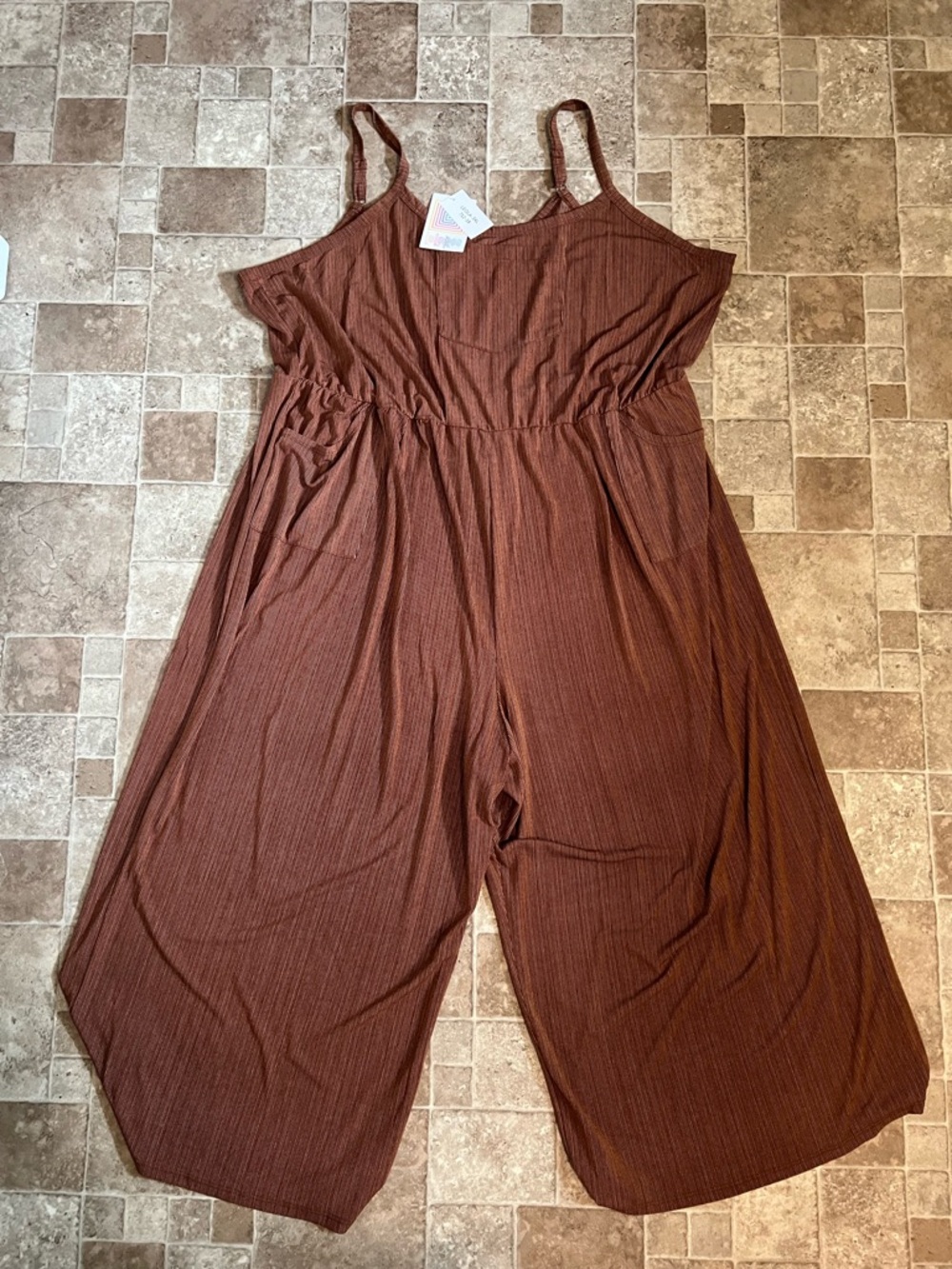 NWT 3X LuLaRoe Brown Wide-Leg Cami Jumpsuit